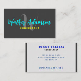 Modern Contemporary Grått och projektionsyta, svar Visitkort