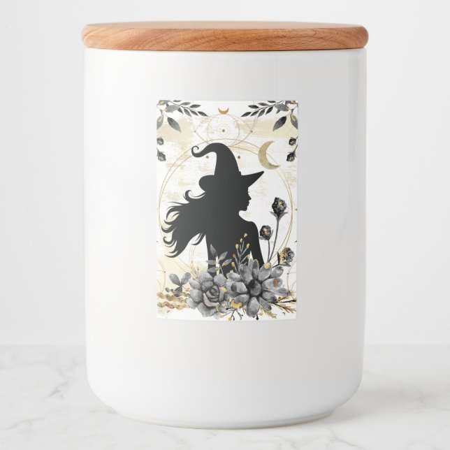 Modern contemporary Halloween-häxa 3 Mat Etikett (Framsida)