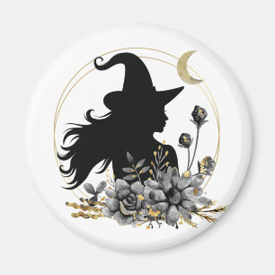 Modern contemporary Halloween-häxa Magnet