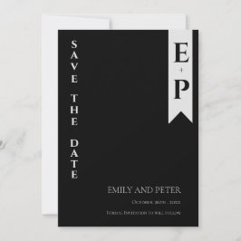 Modern Contemporary - minimalistisk Monogram Bröll Spara Datumet