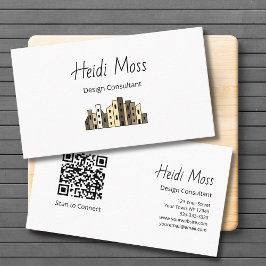 Modern Contemporary QR code Design Consultant  Visitkort