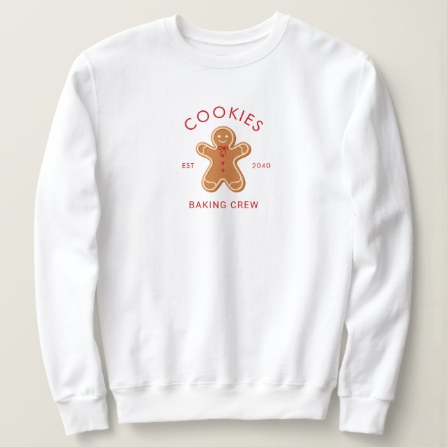 Modern Cookies Baking Crew Christmas T Shirt (Design framsida)