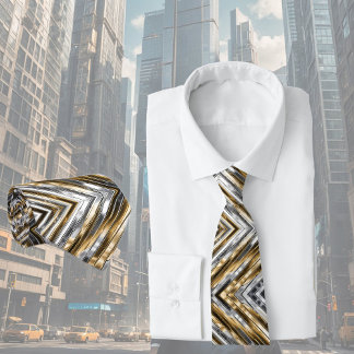 Modern, cool, chic, silver and gold stripe pattern slips