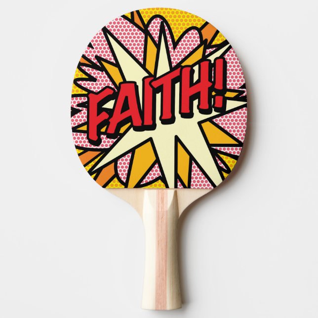Modern Cool Comic Book Pop Art TRO Pingisracket (Framsidan)