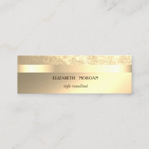 Modern Cool Elegant Professionell Guld Mini Visitkort