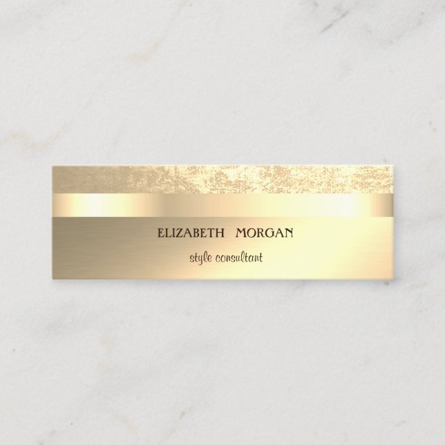 Modern Cool Elegant Professionell Guld Mini Visitkort (Framsida)