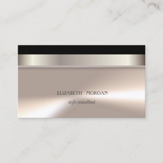 Modern Cool Elegant Professionell Randig Visitkort (Framsida)