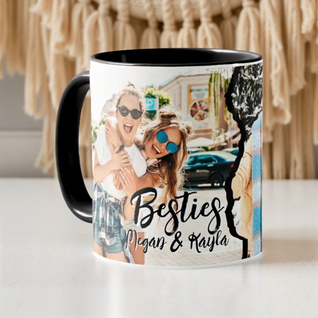 Modern Cool Grunge Bästa Vänner Bästa Kompisar BFF Mugg (Skapare uppladdad)