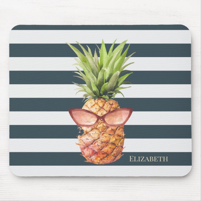 Modern Cool Pineapple-ränder  Musmatta (Framsidan)