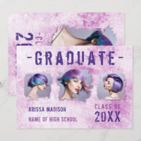 Modern Coola 4 Lila Grad för foto-Dubbla vid Rosa