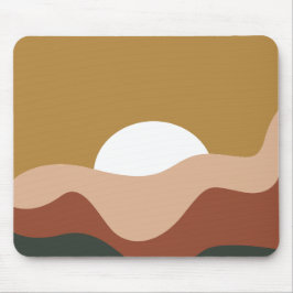 Modern Coola abstrakt Burgundy och brun Abstrakt Musmatta