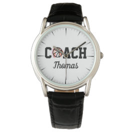 Modern Coola Basketball Coach Boll Graffiti & Namn Armbandsur