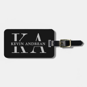 Modern Coola Black Monogram Bagagebricka