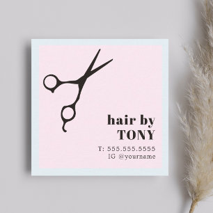 Modern Coola Black Ro Blue Hair Stylist Fyrkantigt Visitkort