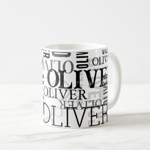 Modern Coola för stressad svart typografi Kaffemugg