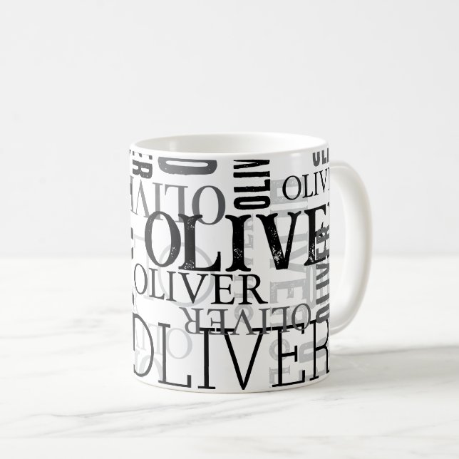 Modern Coola för stressad svart typografi Kaffemugg (Framsida höger)