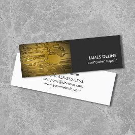 Modern Coola-Grått-datorreparation i Guld Mini Visitkort