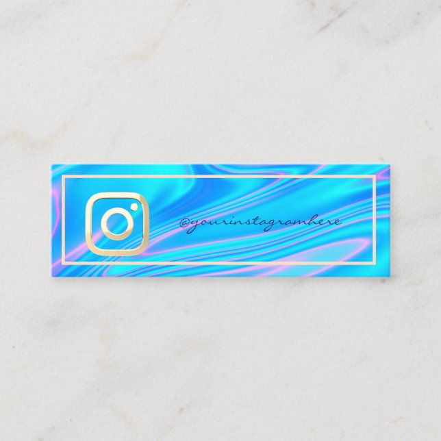 Modern Coola Instagram HoloGraph Mini Visitkort (Framsida)