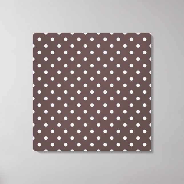 Modern, coola kaffe, espresso polka dots. canvastryck (Framsida)