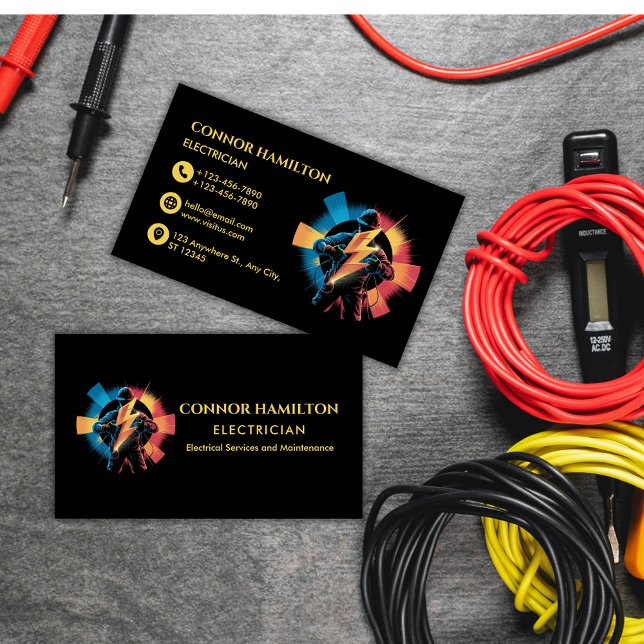 Modern Coola Lightning Trendig Electric Visitkort (Skapare uppladdad)