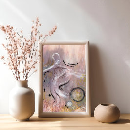 Modern coola lila violett abstrakt Poster