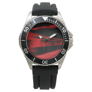 Modern, coola rörelse i rött och svart armbandsur