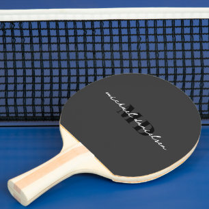 Modern Coola, svart och vitt skript, inledande mon Pingisracket