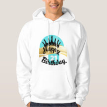 Modern coola teal nyckel 21:a hoodie