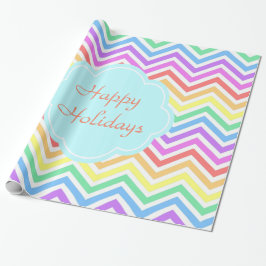 Modern, coola, trendig, färgstark regnbåge presentpapper