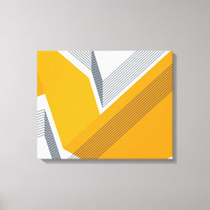 Modern, coola, trendig, stadsplanering, enkel geom canvastryck