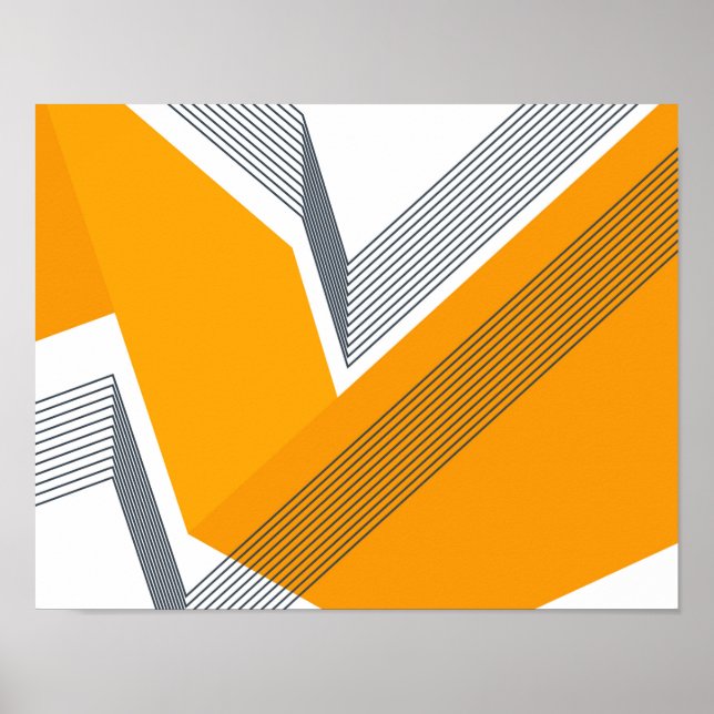 Modern, coola, trendig, stadsplanering, enkel geom poster (Framsidan)