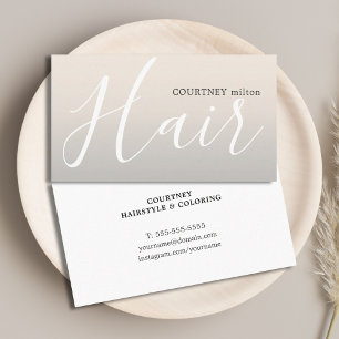 Modern Coola Typography Hair Stylist Visitkort