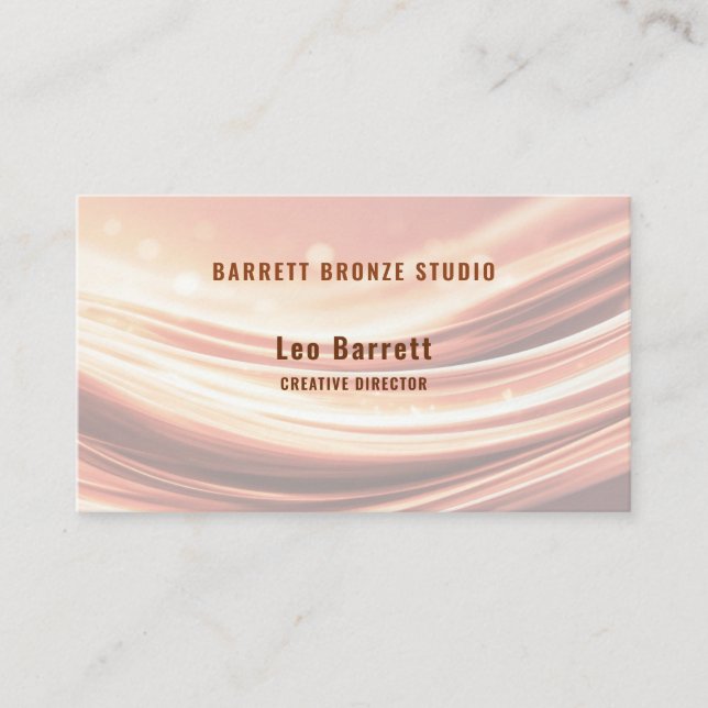 Modern Copper Fabric Design Professional 名刺 Visitkort (Framsida)