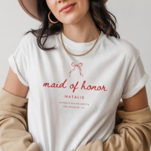 Modern Coquette Brudtjänstens Namn Möhippa T Shirt