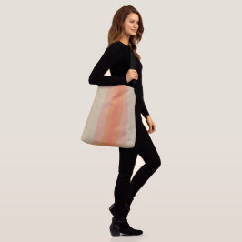 Modern Coral Beige Stripe Axelväska