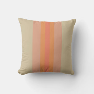 Modern Coral Beige Stripe Dekorativ kudde