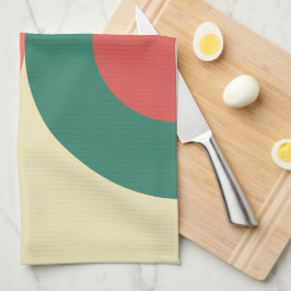 Modern Coral Mint i mitten av århundradet Kökshandduk