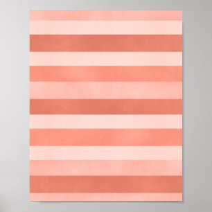 Modern Coral Rosa Textured Rand Art Poster