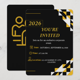 Modern Corporate Event Invitation Editable  Inbjudningar