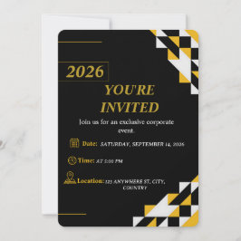 Modern Corporate Event Invitation Editable  Inbjudningar