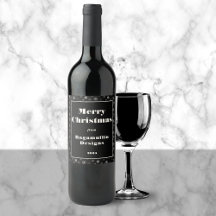 Modern Corporate God jul Black Vin-etikett