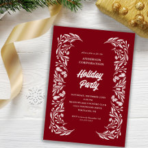 Modern Corporate Julfest White Foliage