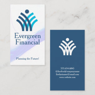 Modern Corporate Logotyp Blue White Visitkort