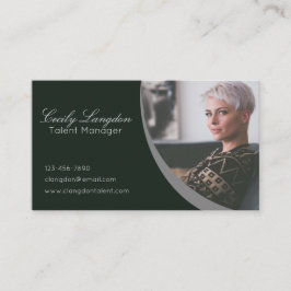 Modern Corporate Talent Manager Mörk grönt Visitkort