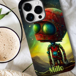 Modern Cosmic Alien Nebula Voyage, Monogrammed
