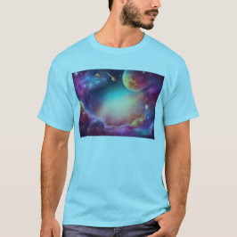 Modern Cosmic Manar Blue Basic T-Shirt