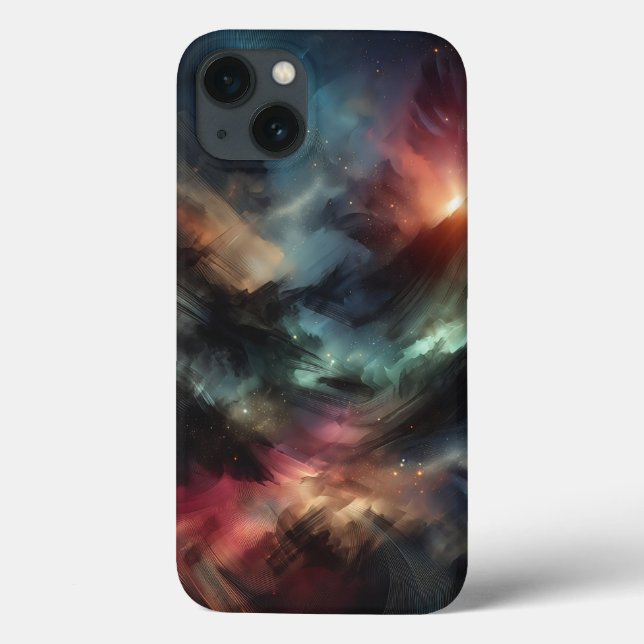 Modern Cosmic Nebula Phone Case  Abstract Ethereal (Baksida)