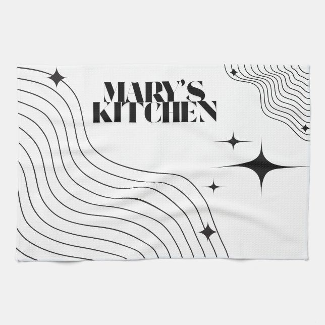 Modern Cosmic Star Kitchen Towel Kökshandduk (Horisontell)