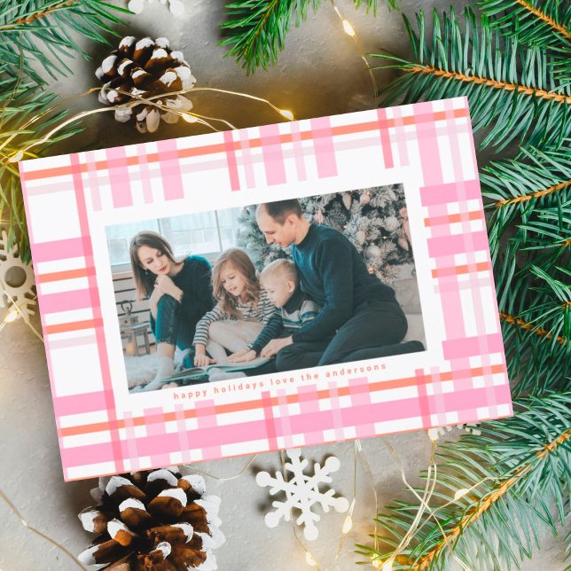 Modern Cotten Candy-julpapp Multi Photo Julkort (Skapare uppladdad)