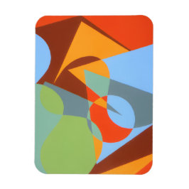 Modern Cowboy Boot Abstrakt Magnet
